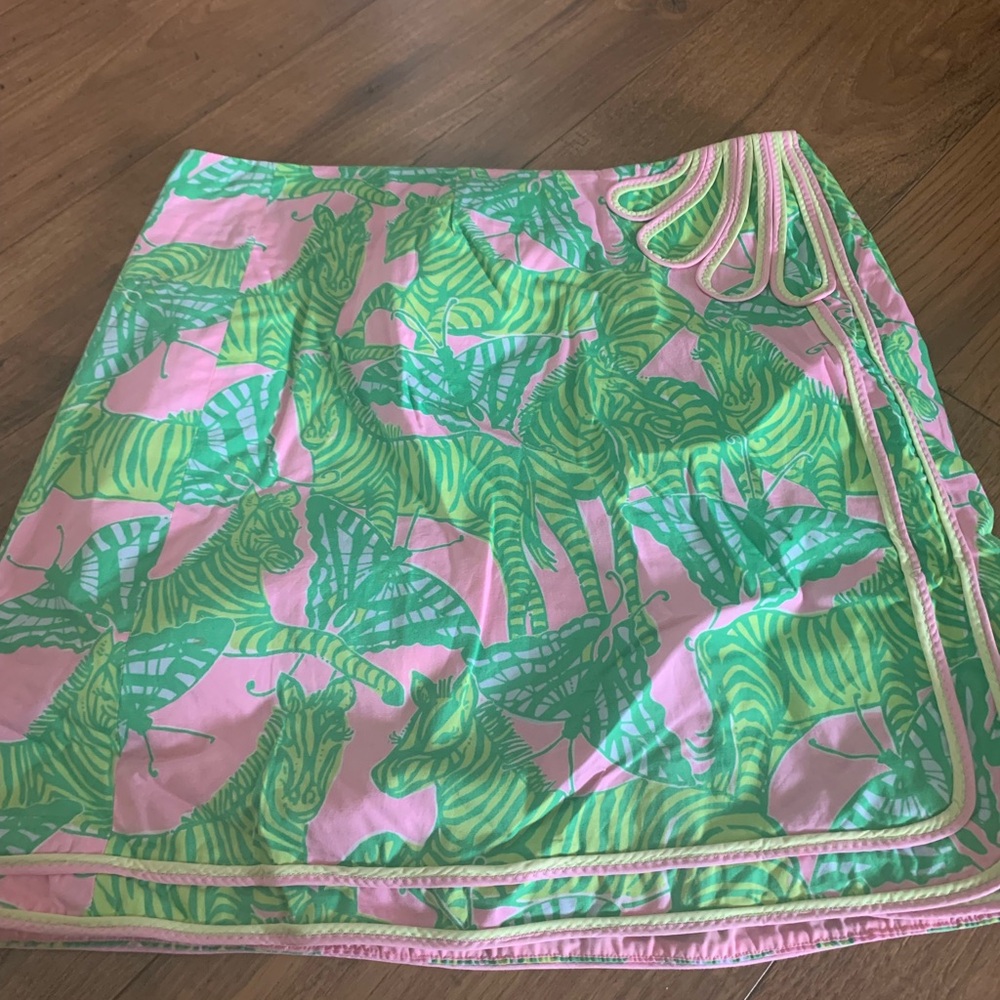 Vintage lily pulitzer  Pink and Green Zebra Mini Skirt